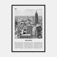 Atlanta Travel B&W No 1 Poster