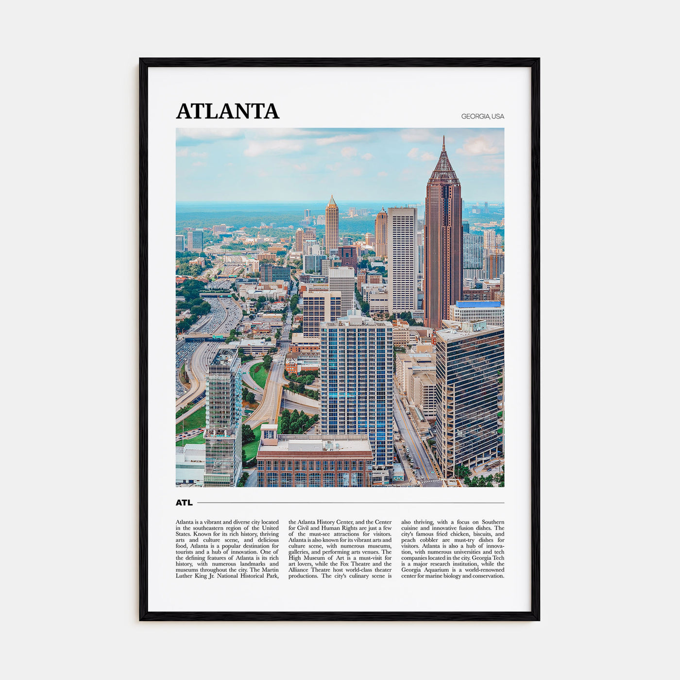 Atlanta Travel Color No 1 Poster