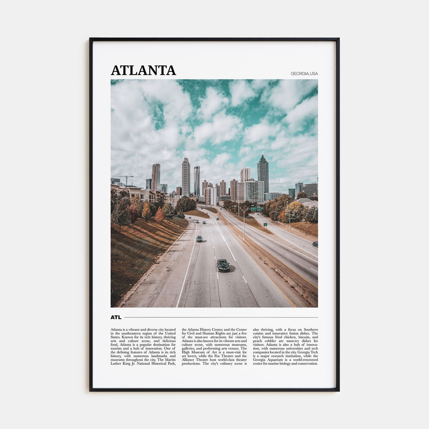 Atlanta Travel Color No 2 Poster