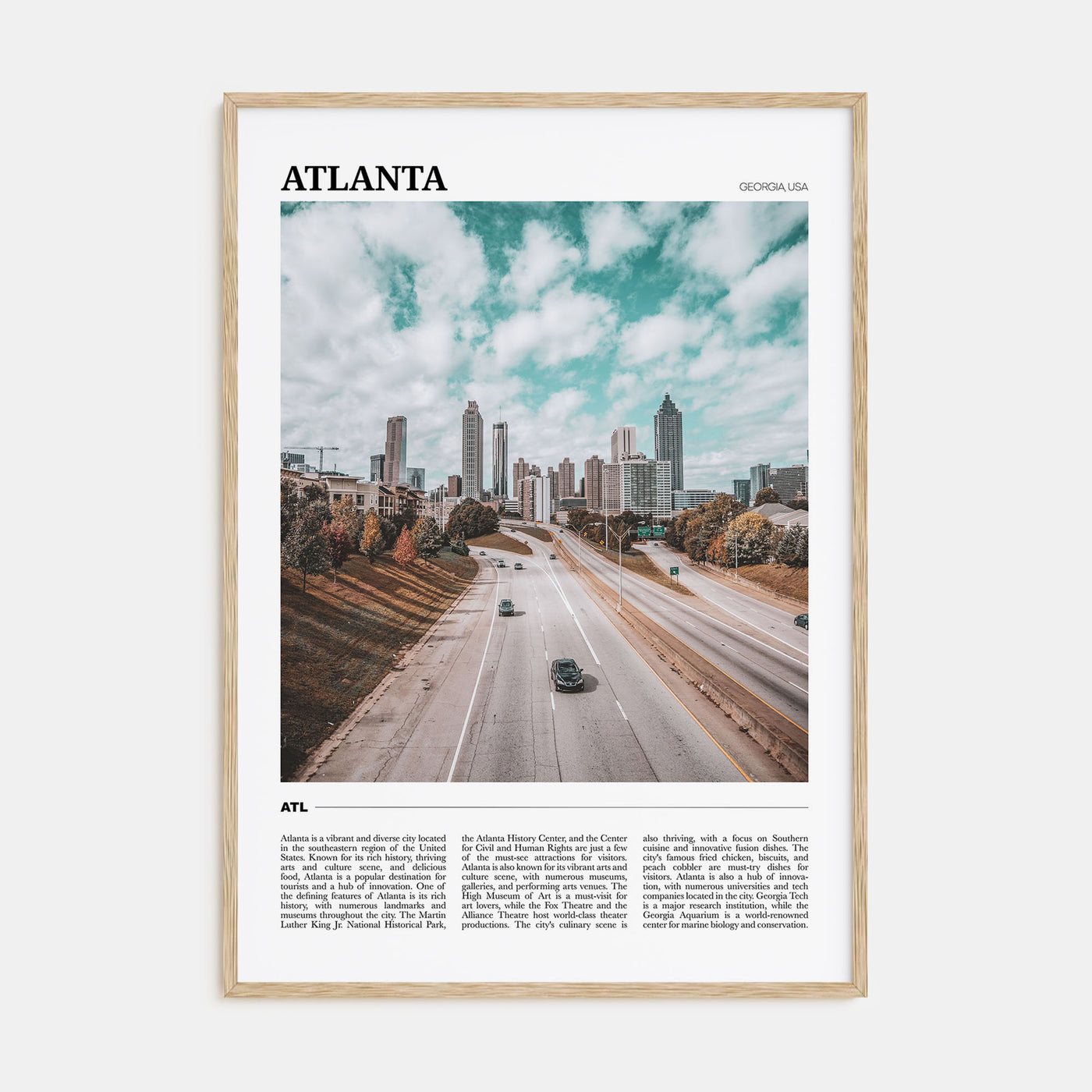 Atlanta Travel Color No 2 Poster