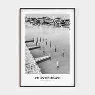 Atlantic Beach Portrait B&W Poster