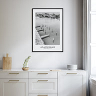 Atlantic Beach Portrait B&W Poster