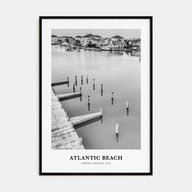 Atlantic Beach Portrait B&W Poster