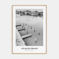 Atlantic Beach Portrait B&W Poster