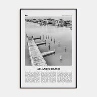 Atlantic Beach Travel B&W Poster