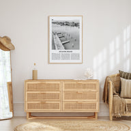 Atlantic Beach Travel B&W Poster