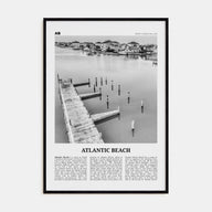 Atlantic Beach Travel B&W Poster