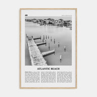 Atlantic Beach Travel B&W Poster
