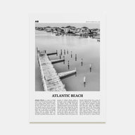 Atlantic Beach Travel B&W Poster