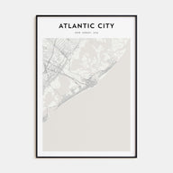 Atlantic City Map Portrait Poster