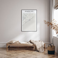 Atlantic City Map Portrait Poster