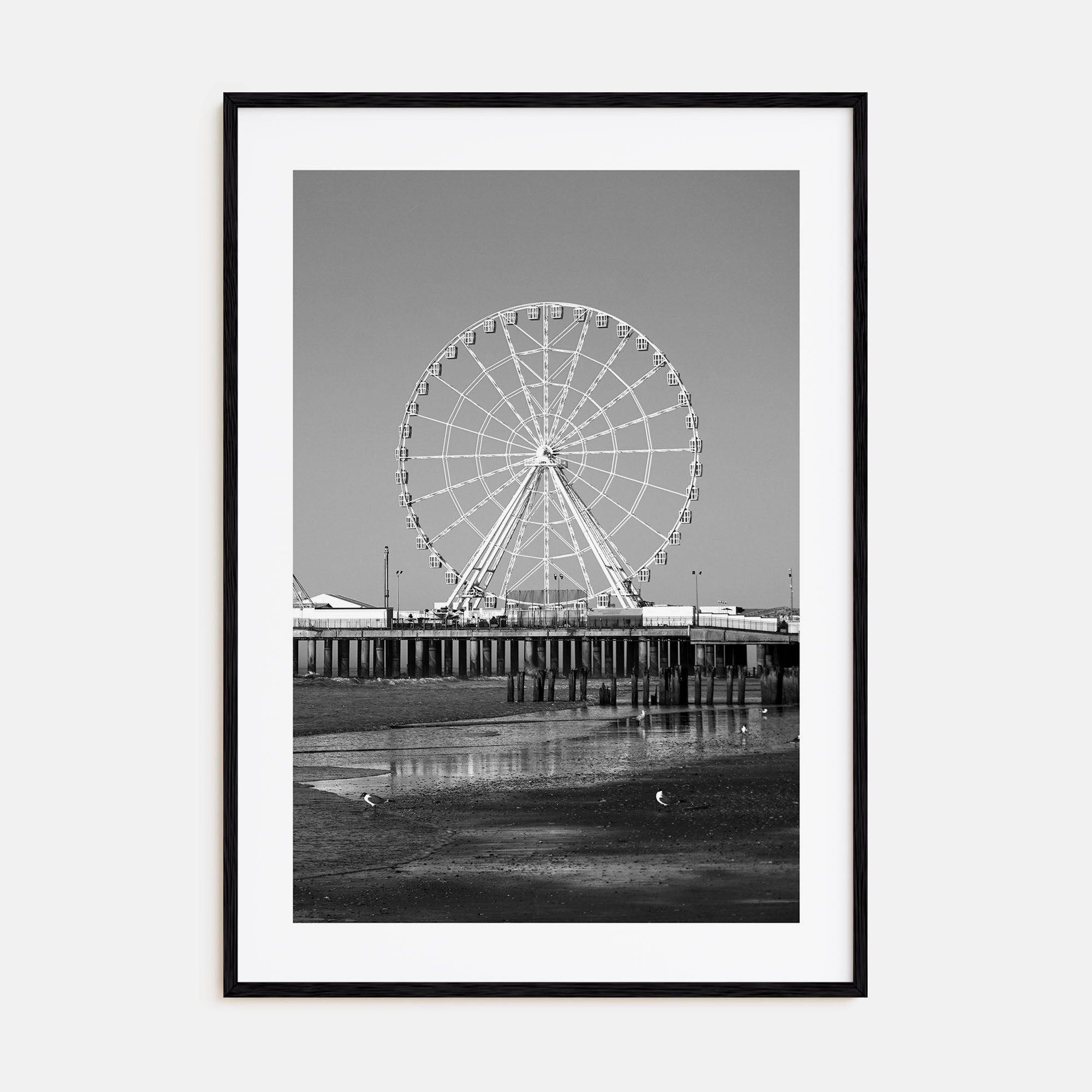 Atlantic City Photo B&W Poster