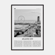 Atlantic City Travel B&W Poster