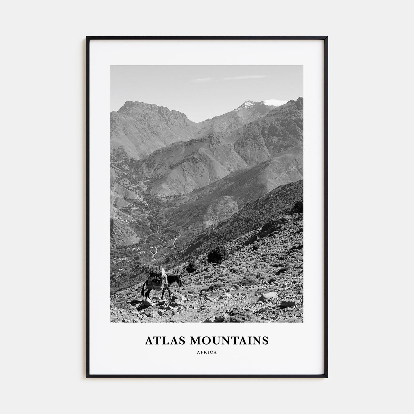 Atlas Mountains Portrait B&W Poster