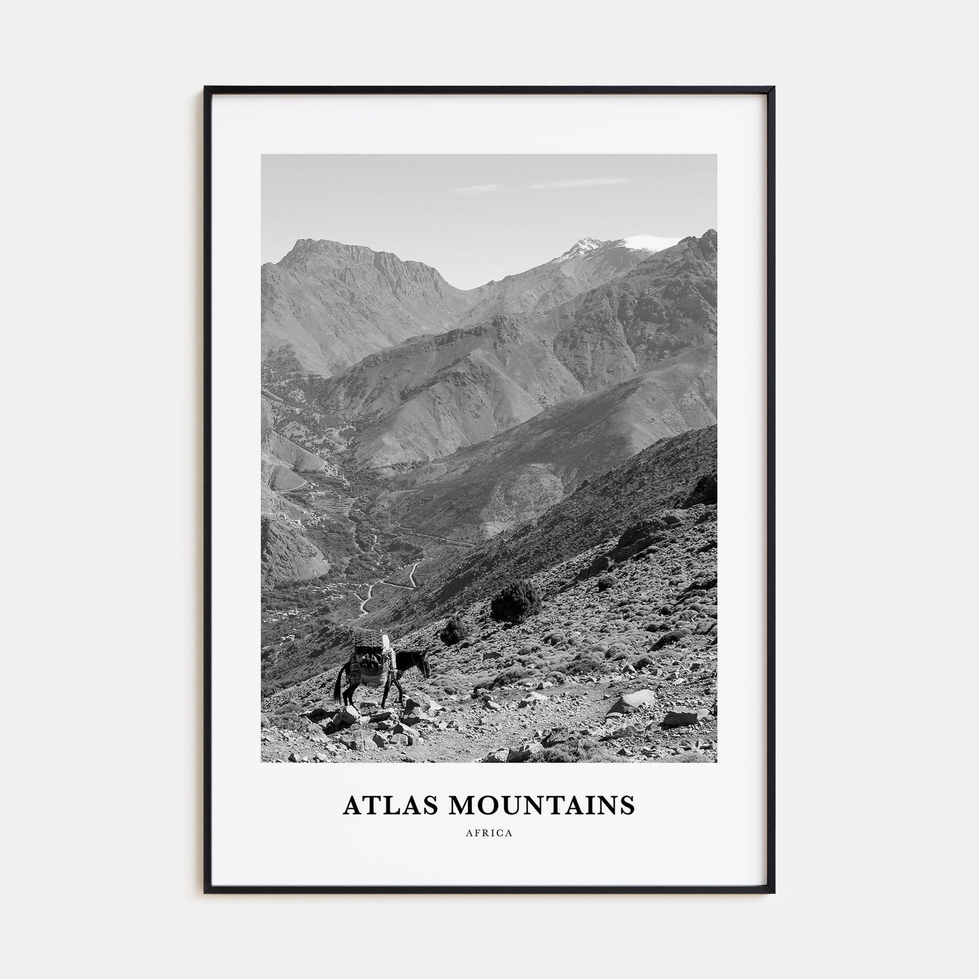 Atlas Mountains Portrait B&W Poster