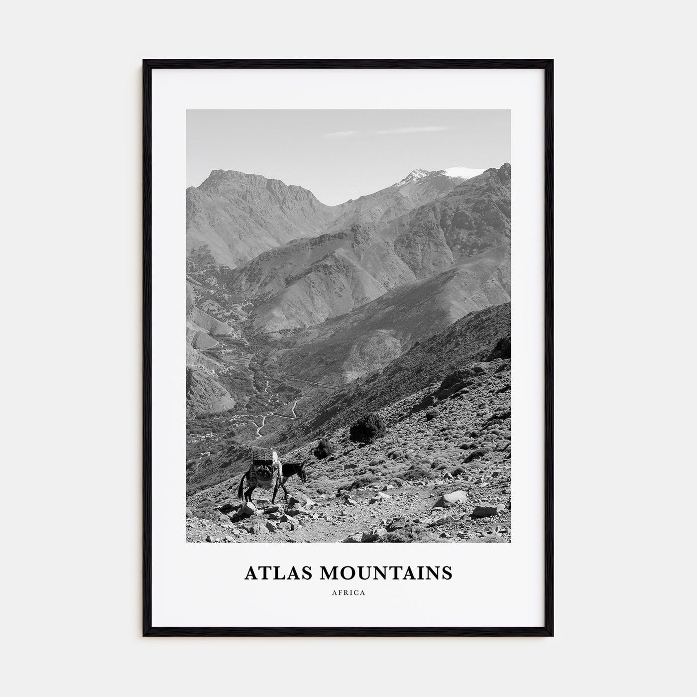 Atlas Mountains Portrait B&W Poster