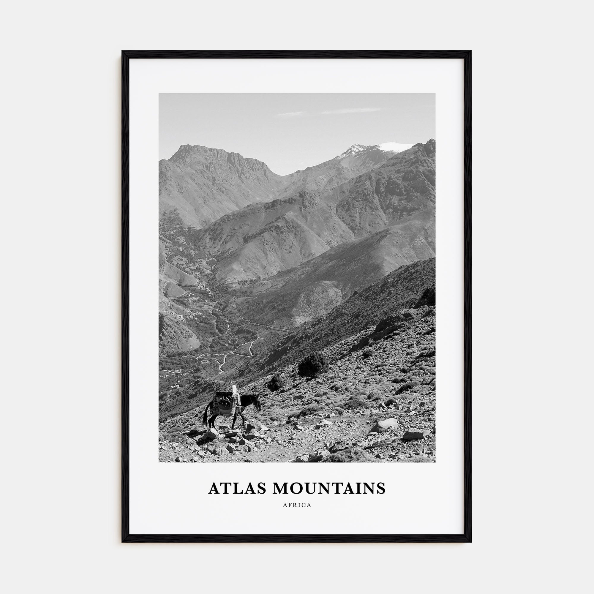 Atlas Mountains Portrait B&W Poster