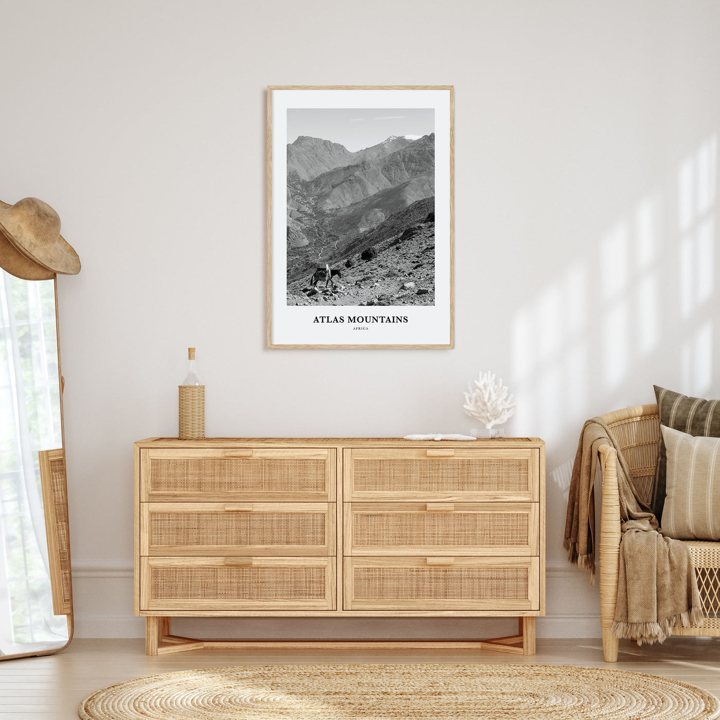 Atlas Mountains Portrait B&W Poster