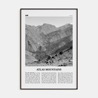 Atlas Mountains Travel B&W Poster