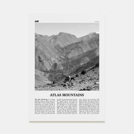 Atlas Mountains Travel B&W Poster