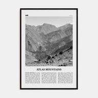 Atlas Mountains Travel B&W Poster