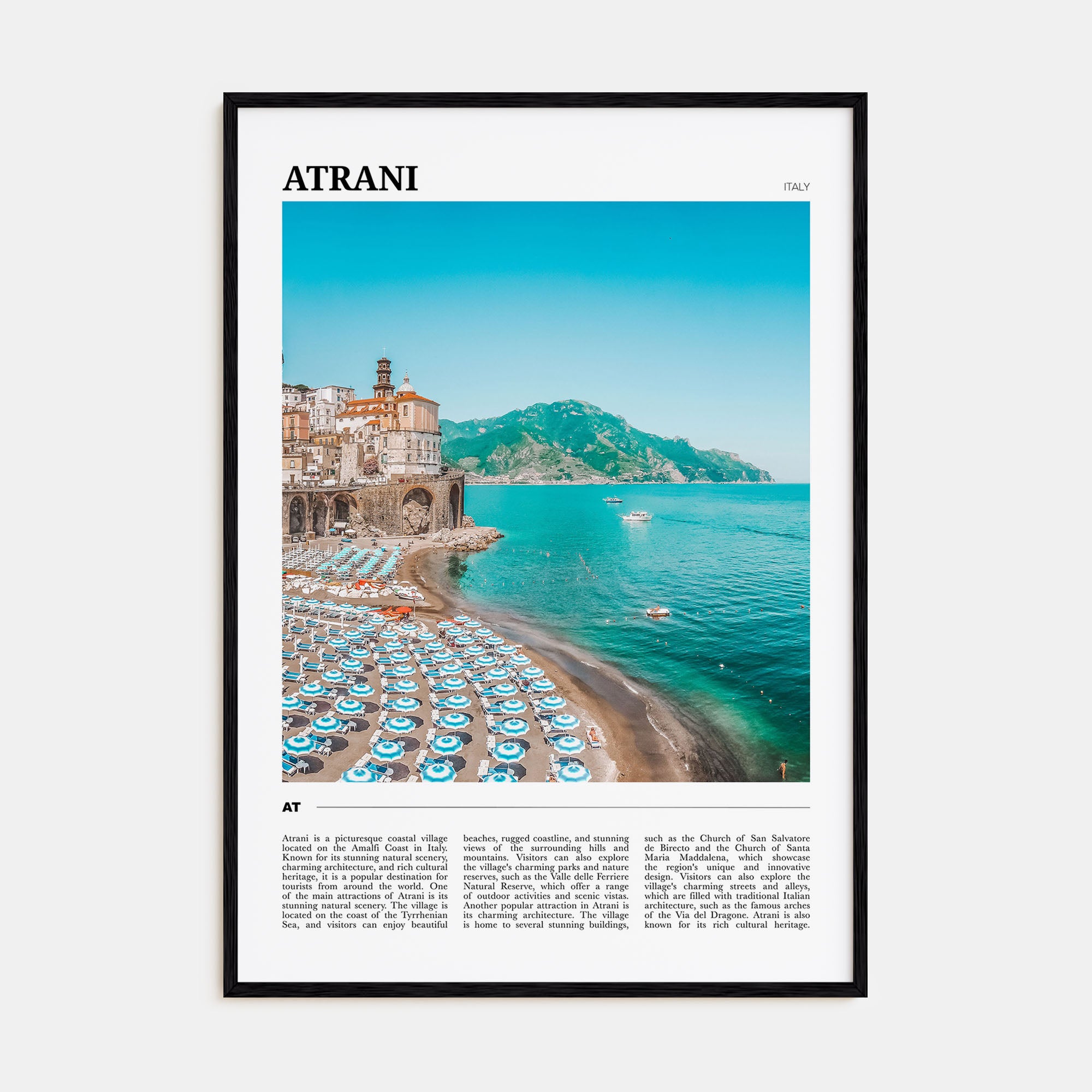 Atrani Travel Color Poster