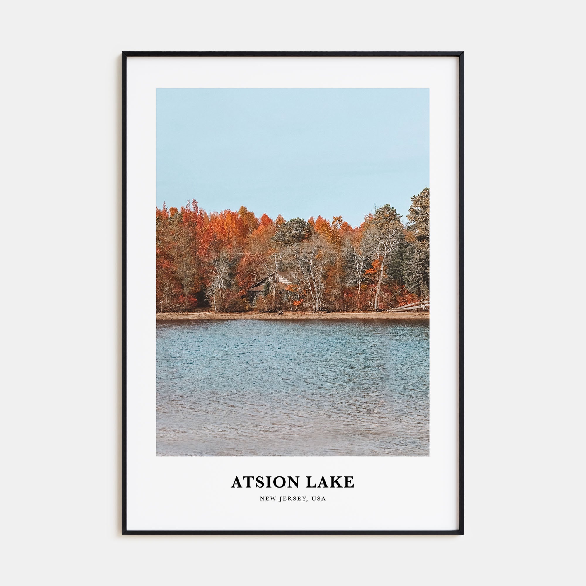 Atsion Lake Portrait Color Poster