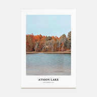 Atsion Lake Portrait Color Poster