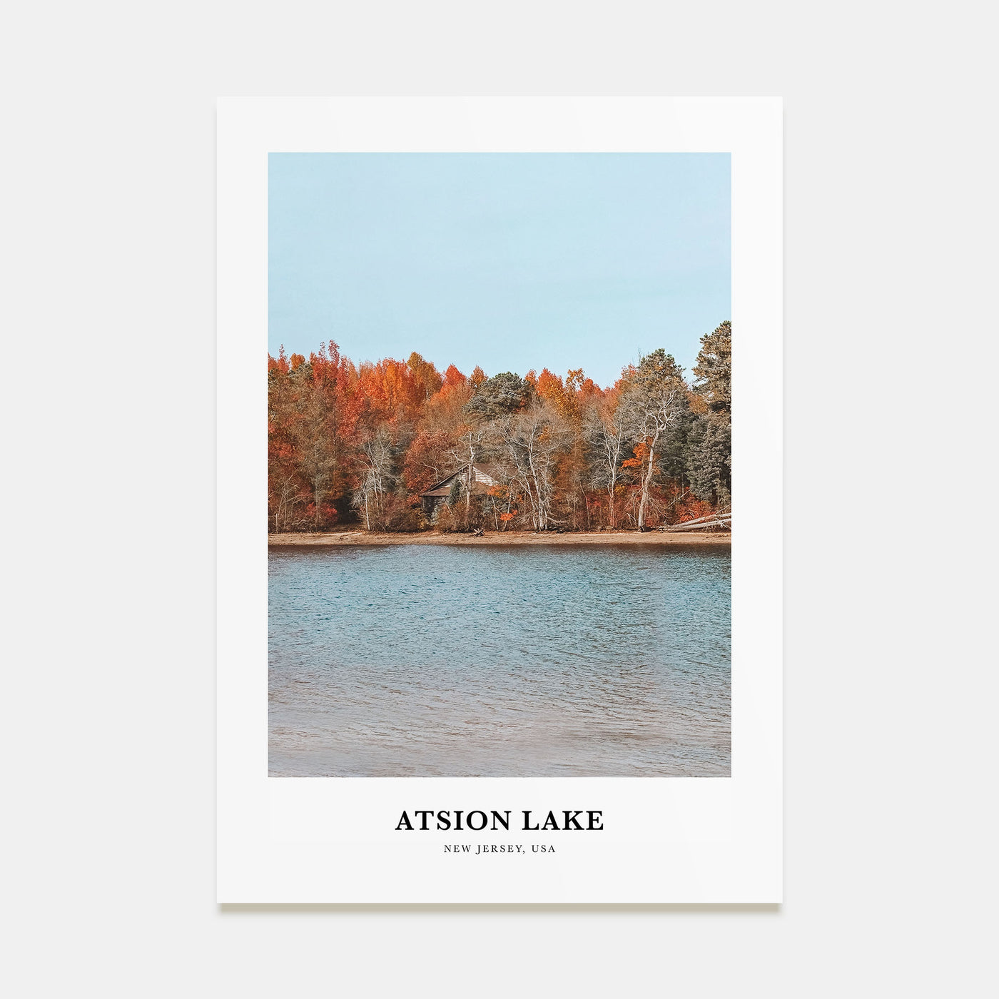 Atsion Lake Portrait Color Poster