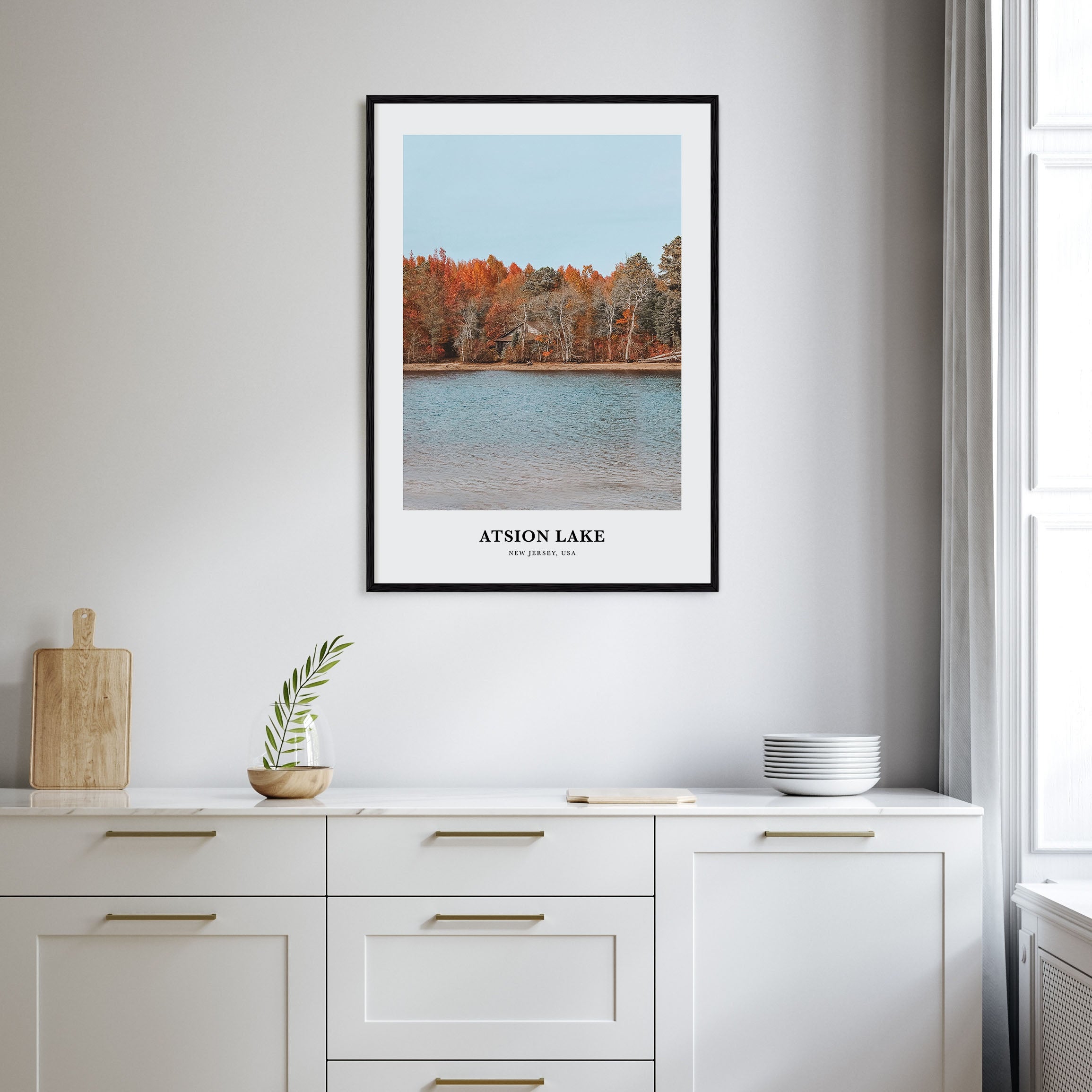 Atsion Lake Portrait Color Poster