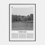 Atsion Lake Travel B&W Poster