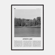 Atsion Lake Travel B&W Poster