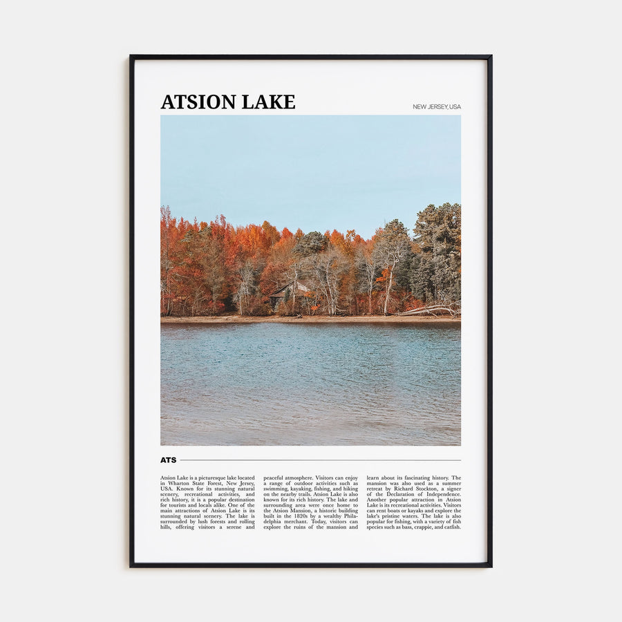Atsion Lake Travel Color Poster