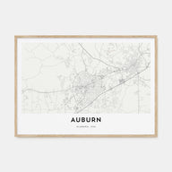 Auburn, Alabama Map Landscape Poster