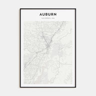 Auburn, California Map Portrait Poster