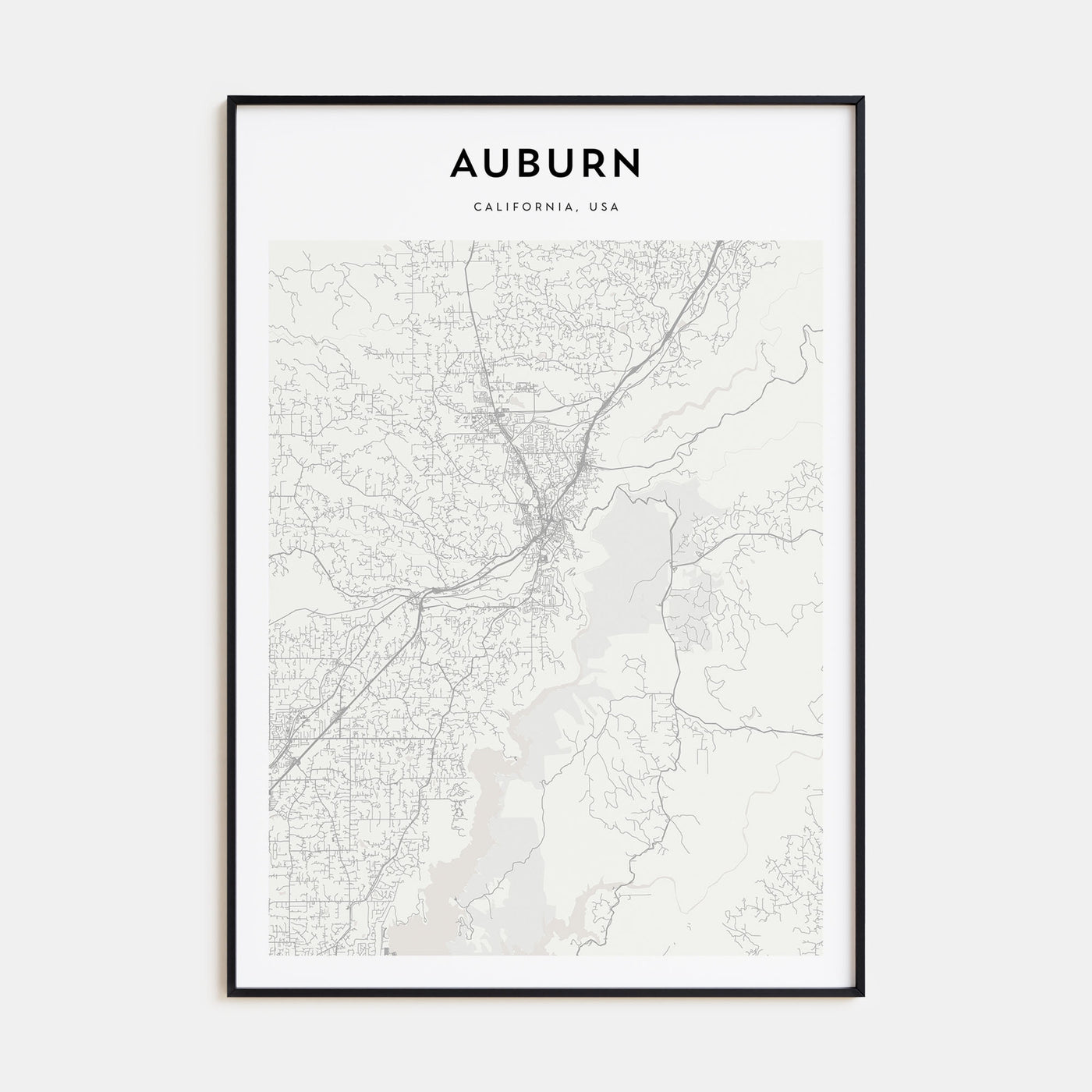 Auburn, California Map Portrait Poster