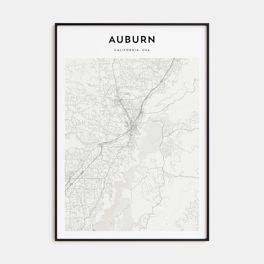 Auburn, California Map Portrait Poster
