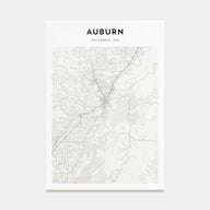 Auburn, California Map Portrait Poster