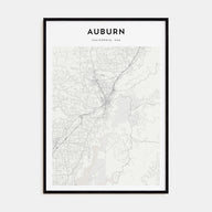 Auburn, California Map Portrait Poster