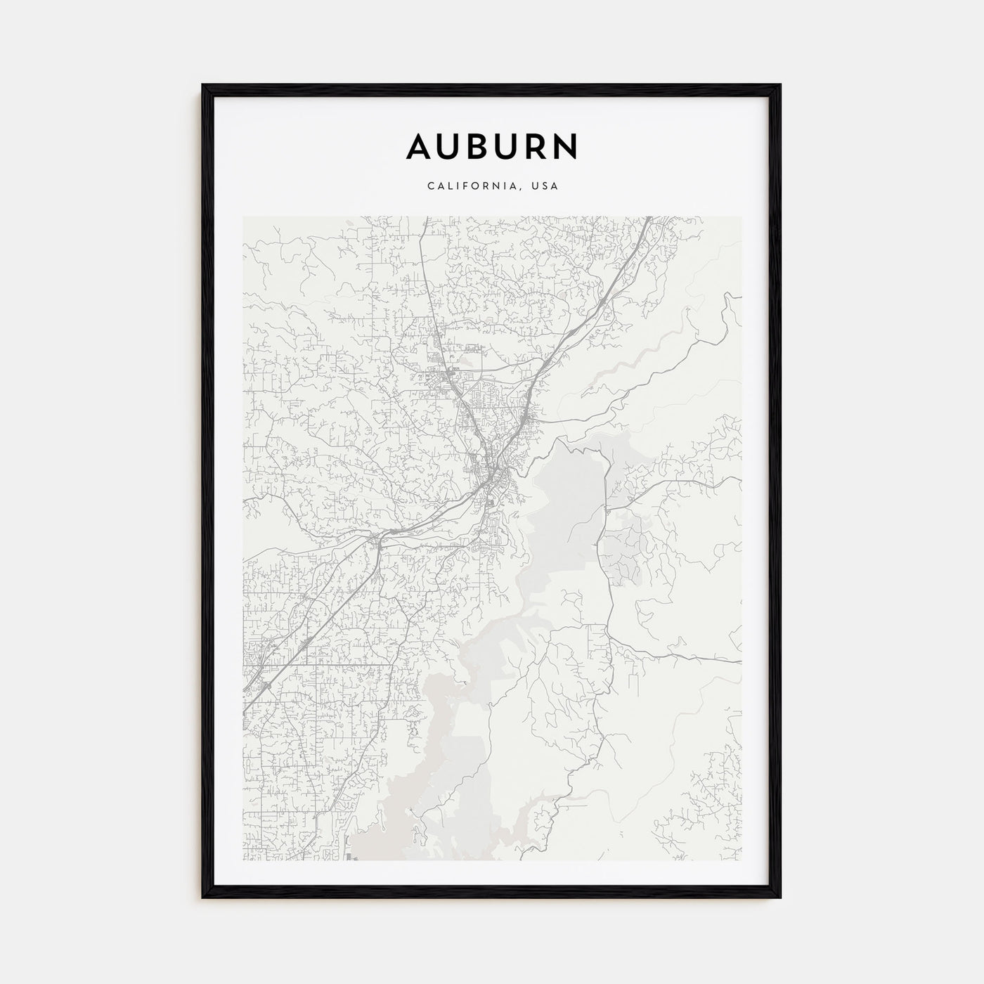 Auburn, California Map Portrait Poster