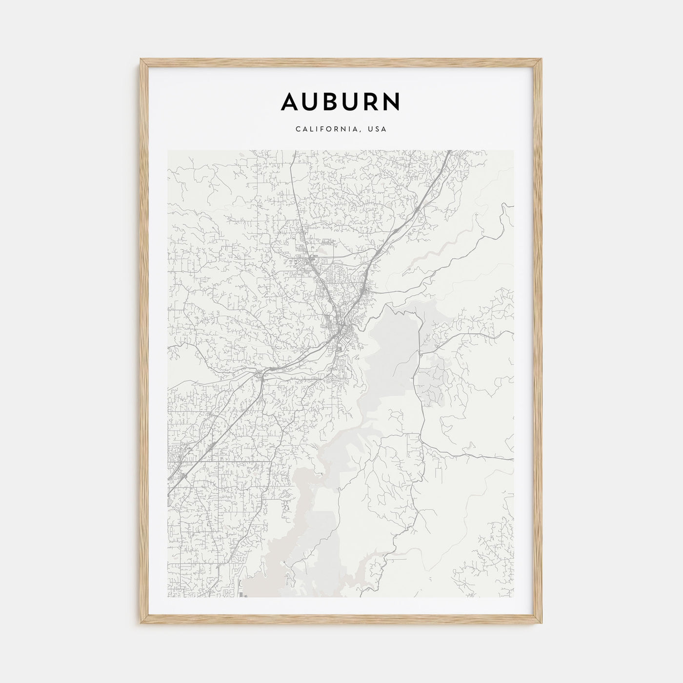 Auburn, California Map Portrait Poster