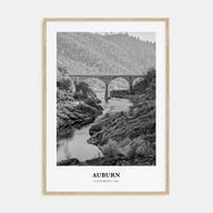 Auburn, California Portrait B&W Poster