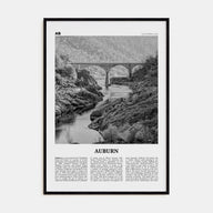 Auburn, California Travel B&W Poster