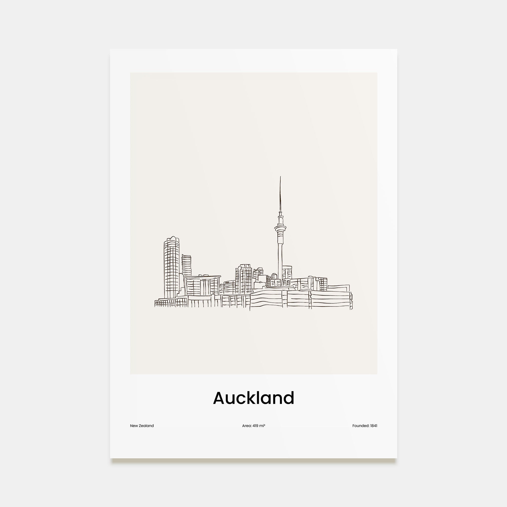 Auckland Drawn Poster
