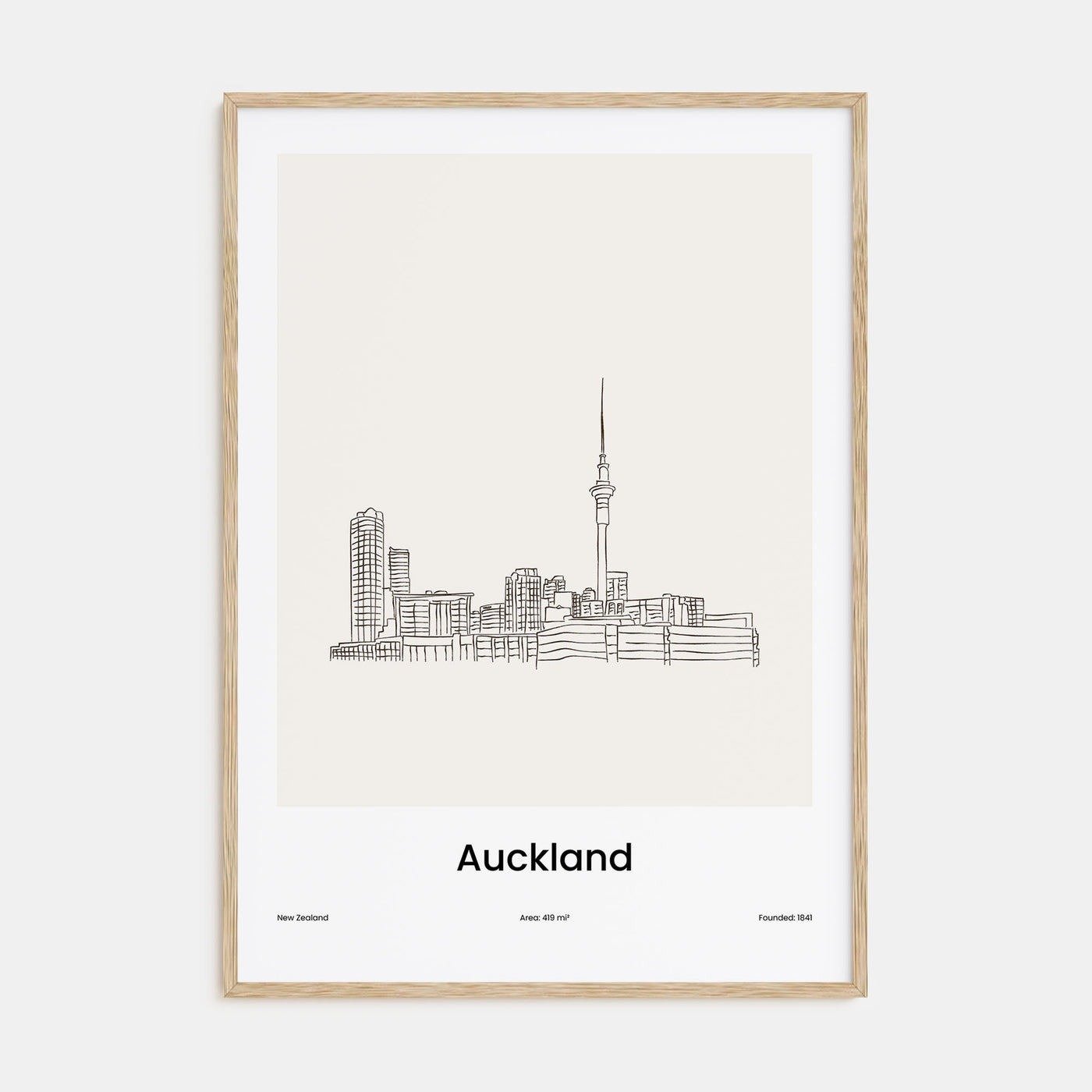 Auckland Drawn Poster