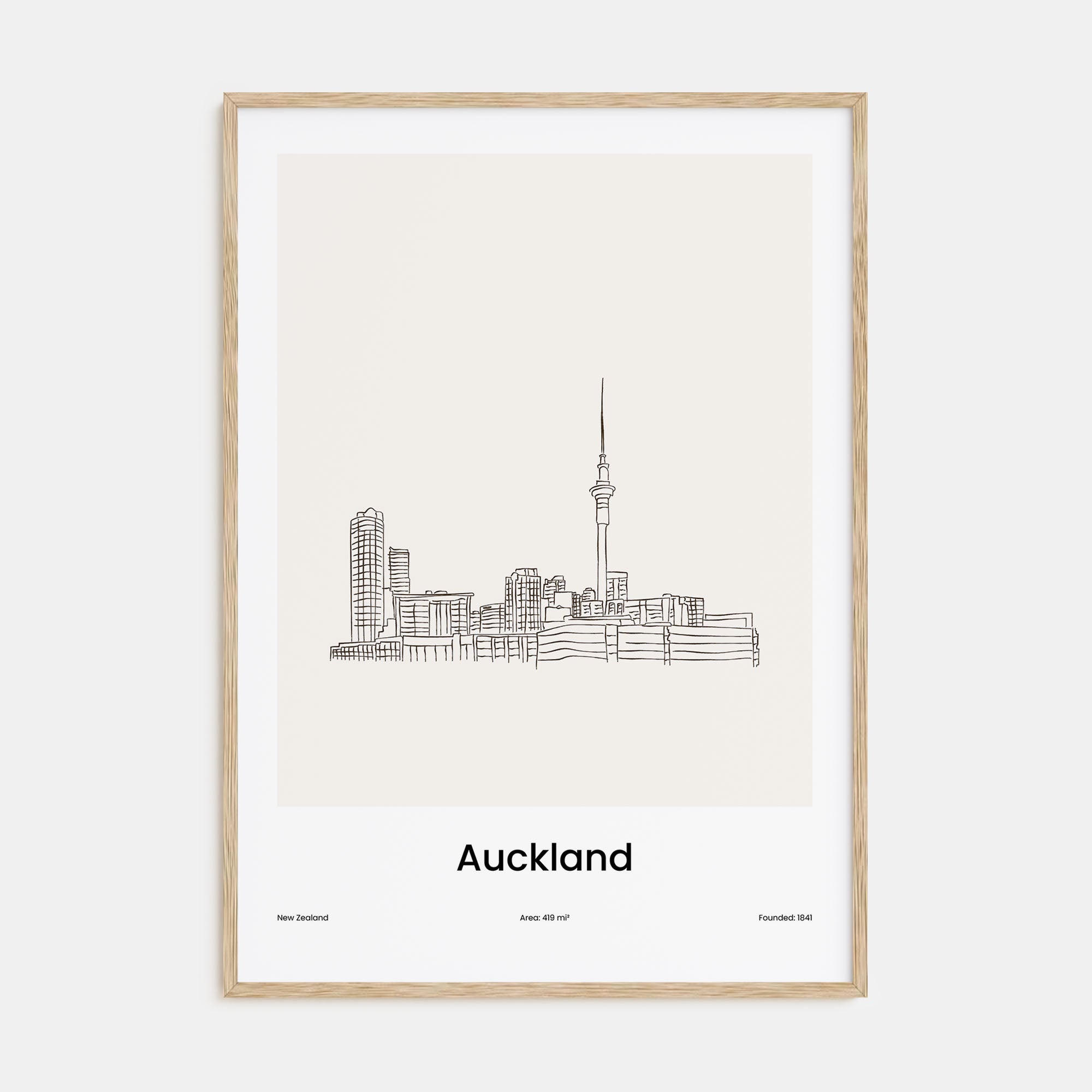 Auckland Drawn Poster