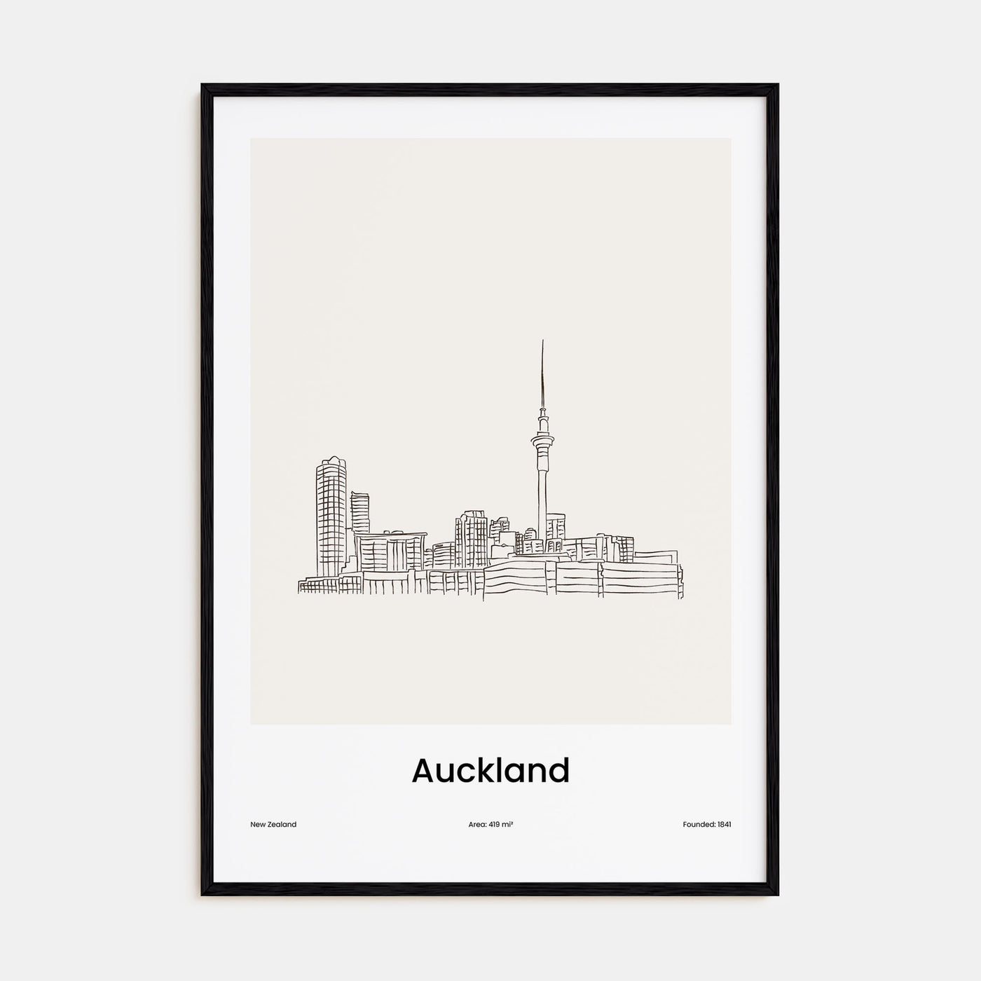 Auckland Drawn Poster