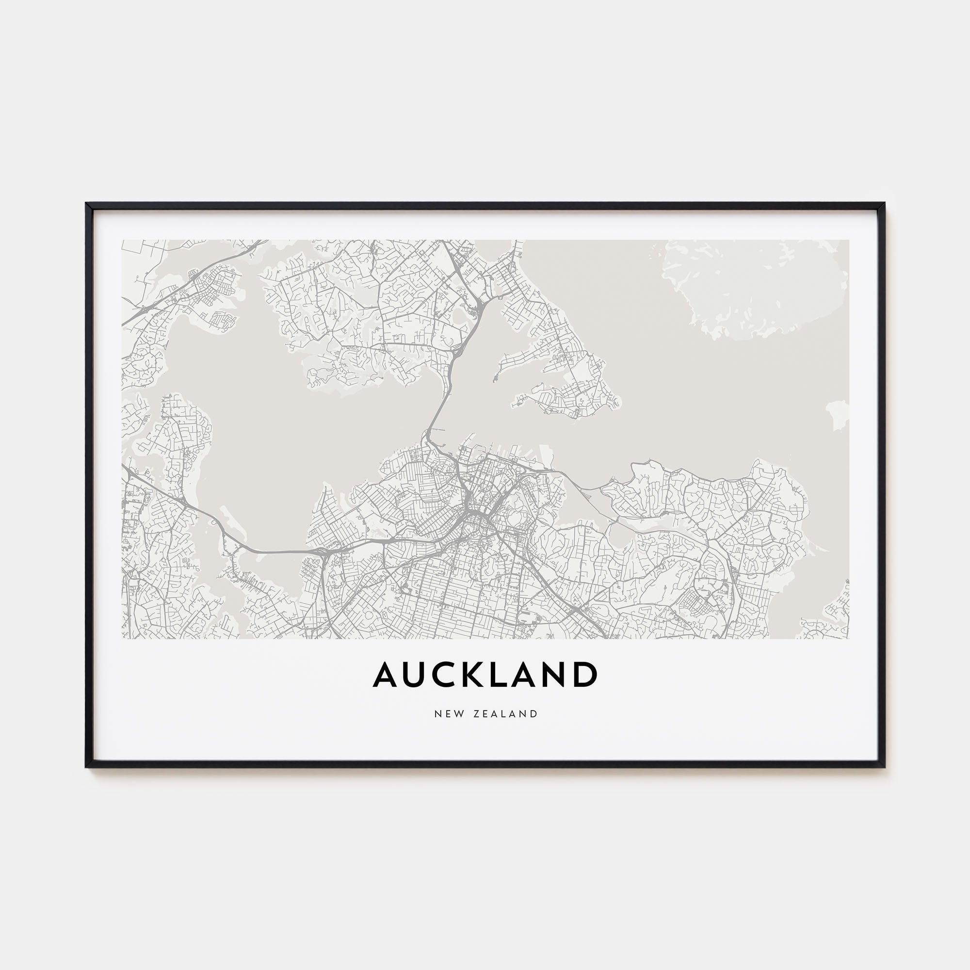 Auckland Map Landscape Poster