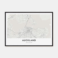 Auckland Map Landscape Poster