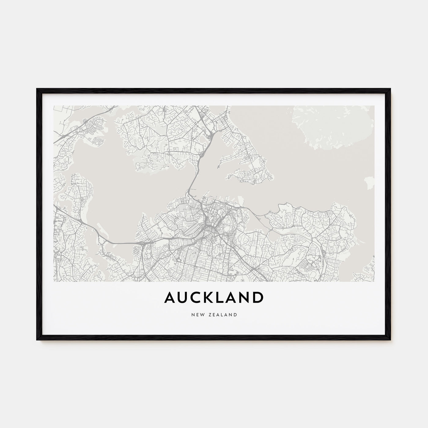 Auckland Map Landscape Poster